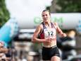 Saskia Weinans wint de 10 kilometer bij de Gerard Tebroke Memorial. Foto Jan van den Brink
