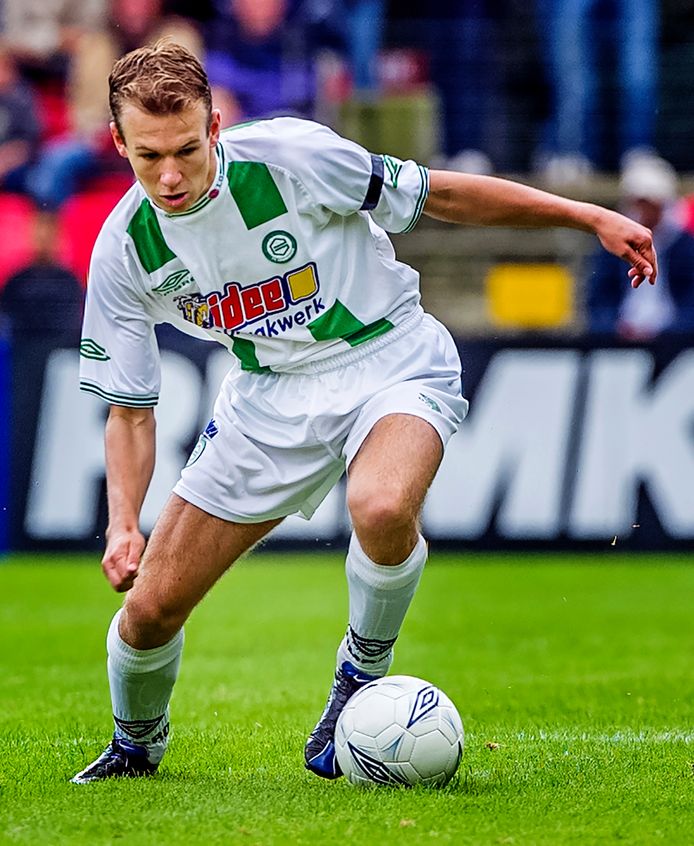 FC Groningen-FC Twente, 12 september 2001: Arjen Robben in actie.