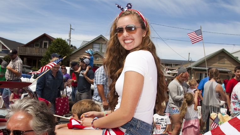 De parade op Fourth of July, Onafhankelijkheidsdag, in Rockaway Beach, Oregon. Beeld  Robbie McClaran