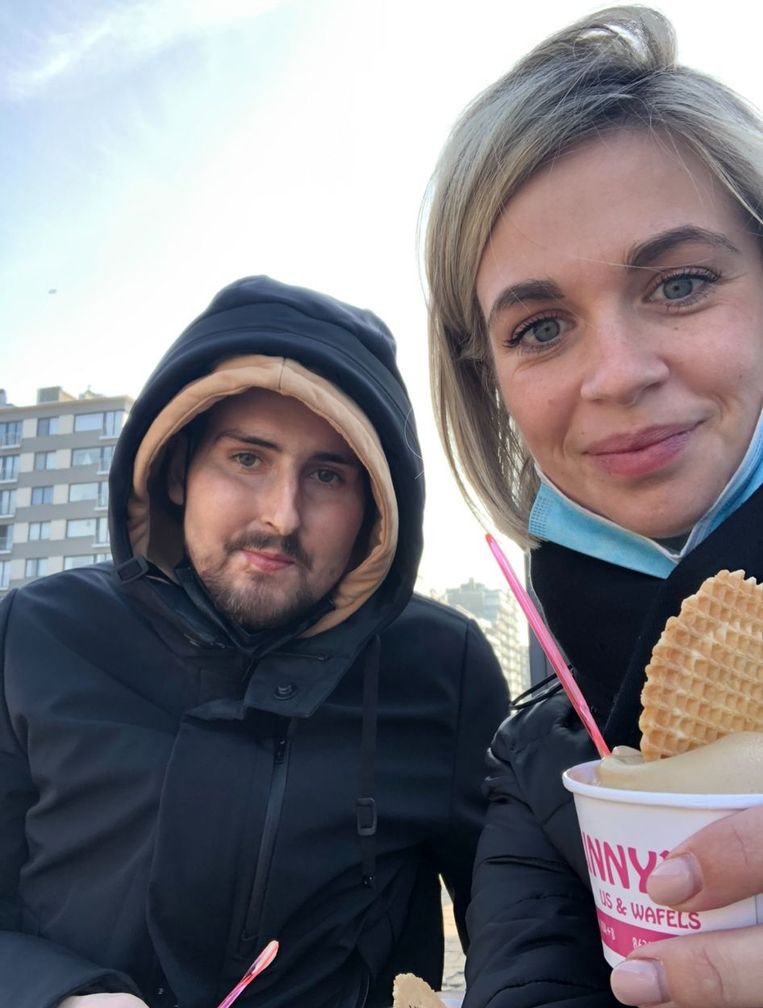 Miguel en Kyana, op haar verjaardagsweekend in Nieuwpoort Beeld RV