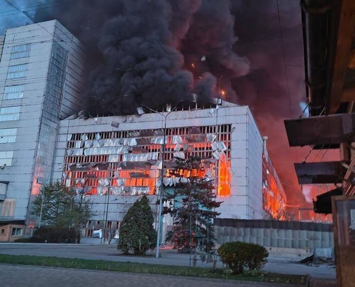De energiecentrale van Trypilska werd volledig verwoest bij een Russische raketaanval.
