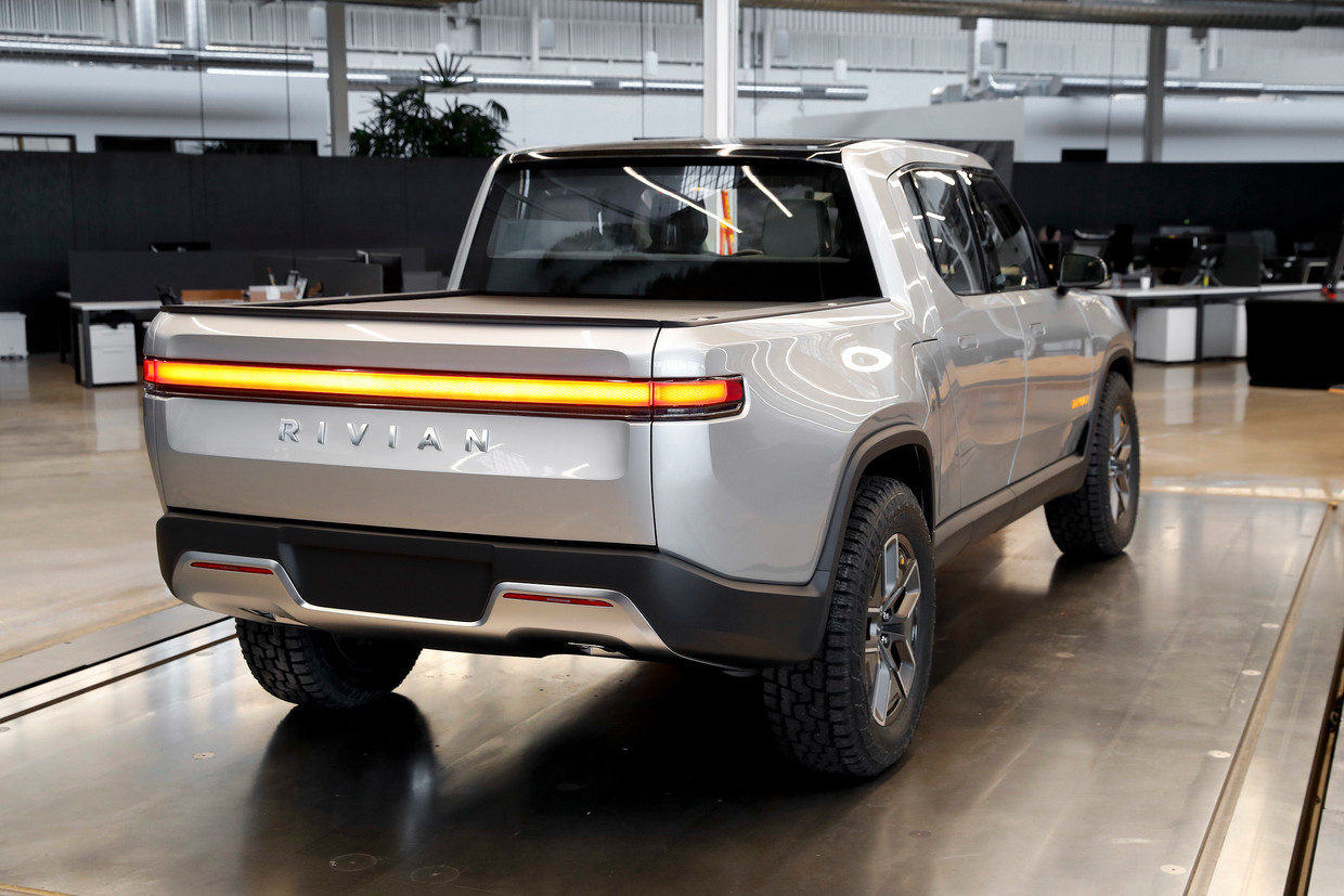 Een Rivian R1T. Beeld AP