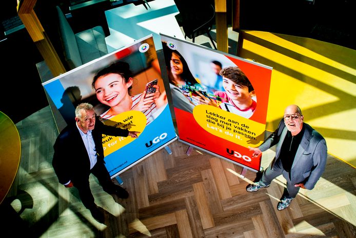 Locatiedirecteur Jan Podt (links) en bestuursvoorzitter Wim Hoetmer (rechts) zien dat het vmbo-onderwijs anders ingericht moet worden.