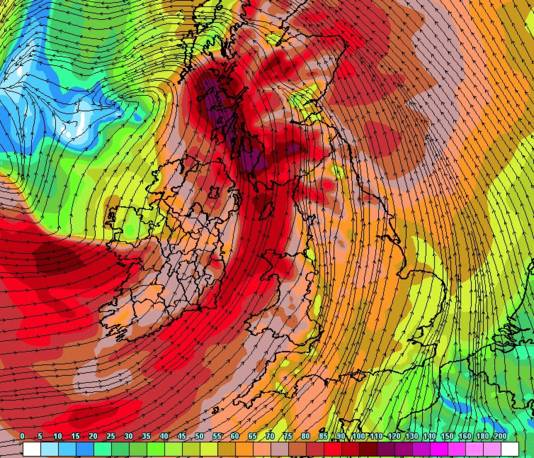 Ierland en Schotland krijgen dinsdag zware tot zeer zware windstoten voor de kiezen