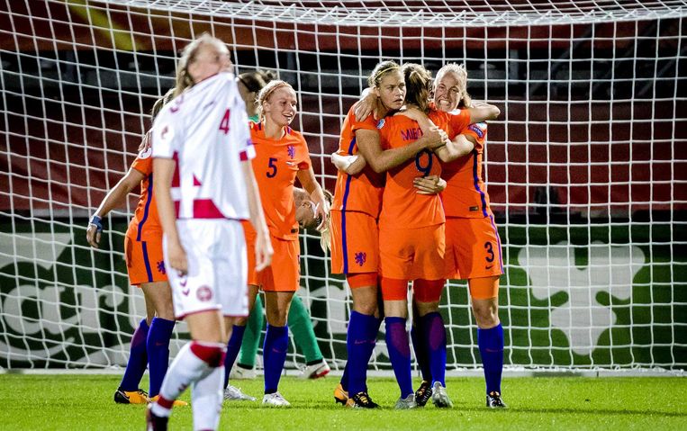 Denemarken treurt, Nederland juicht. Beeld anp