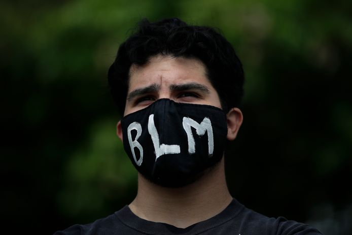 Beeld ter illustratie: Een demonstrant van Black Lives Matter