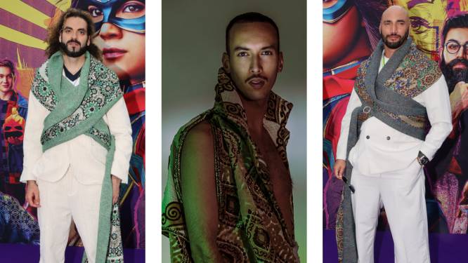 Rida (27) ontwierp mee de outfits van Adil El Arbi en Bilall Fallah voor de rode loper: “Ik draag die creaties naar de supermarkt”