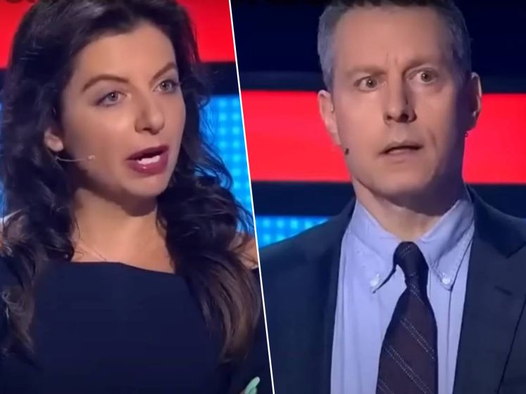 Spanning op Russische staatstelevisie loopt op: ‘Onderbreek me niet, Michael, of ik krab je ogen uit’