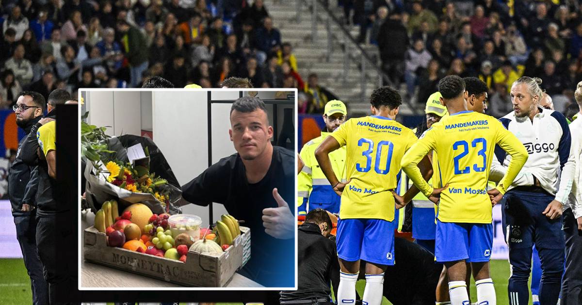 RKC-keeper Etienne Vaessen reageert op botsing tegen Ajax: ‘Het was erg fijn iedereen weer even te zien’.