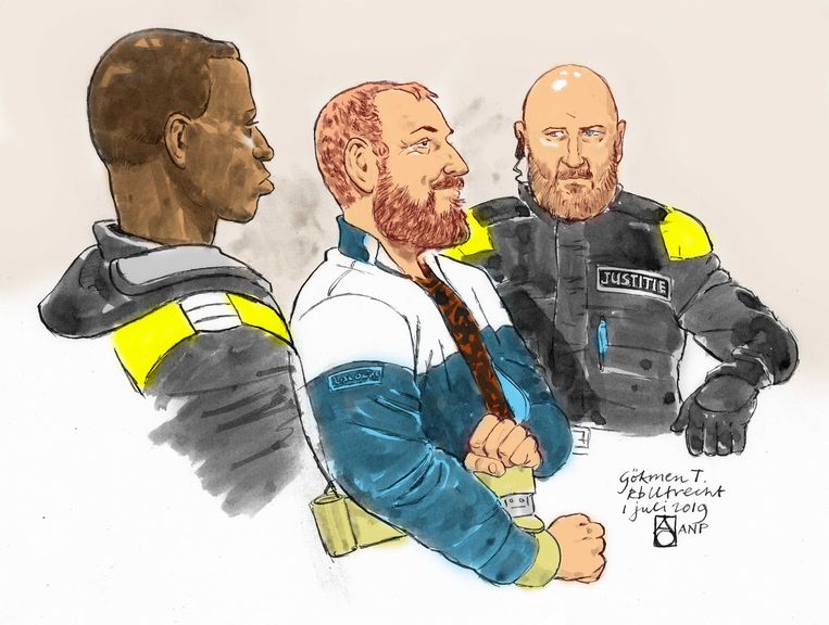 Rechtbanktekening van Gokmen T. . Beeld ANP Graphics