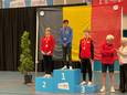 Kobe Stainwall pakte het goud op het BK minitrampoline A-niveau.