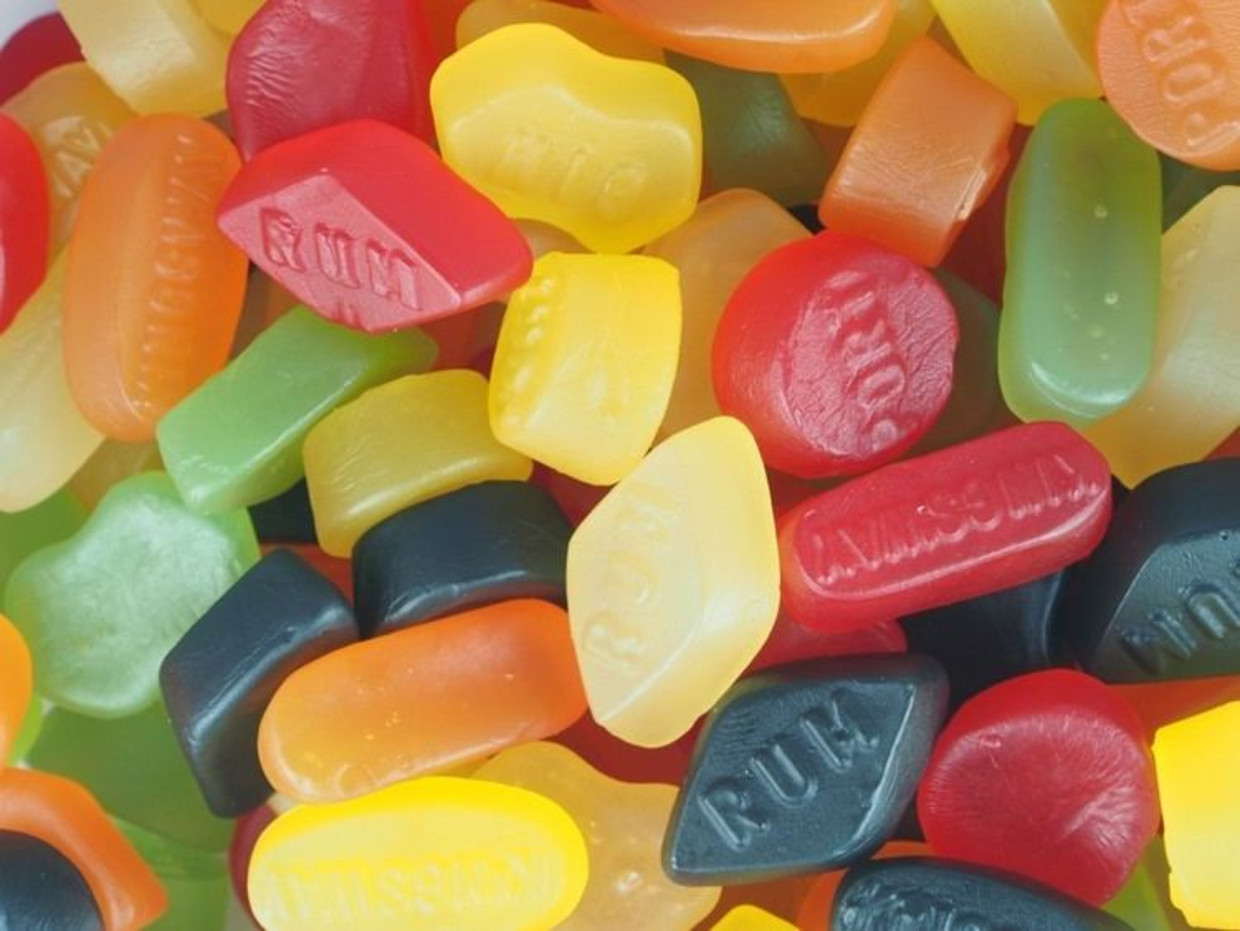 ‘Wijn heeft dus nooit in de winegums gezeten, maar fruit zit er ook al heel lang niet meer in’ Beeld web