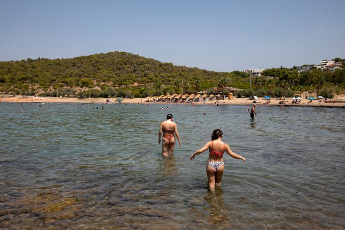 La plage de Kavouri, près d’Athènes (30 juillet)