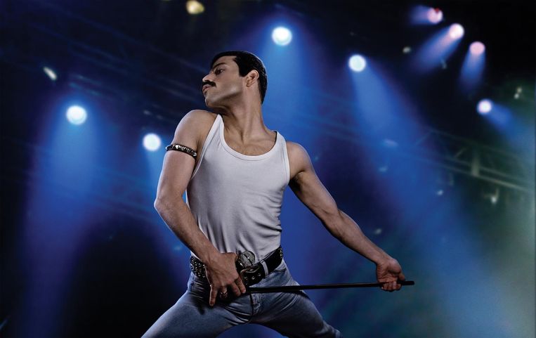 Bohemian Rhapsody met Rami Malek als Queenzanger Freddie Mercury was met ruim 1,3 miljoen bezoekers de absolute bioscoophit van 2018. Beeld .