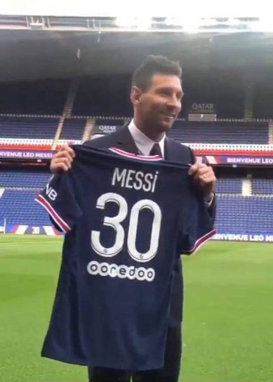 Messi zal het met nummer 30 spelen bij PSG.