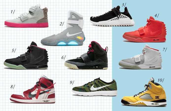 Dit de 10 meest waardevolle sneakers ter wereld | Mode & Beauty | hln.be