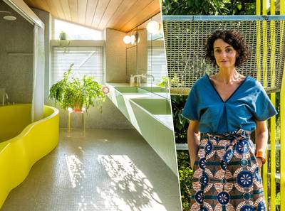 “Het huis en interieur zijn een verlengstuk van mezelf geworden”: kunstenares Eva-Maria koos voluit voor kleur in haar architectenwoning
