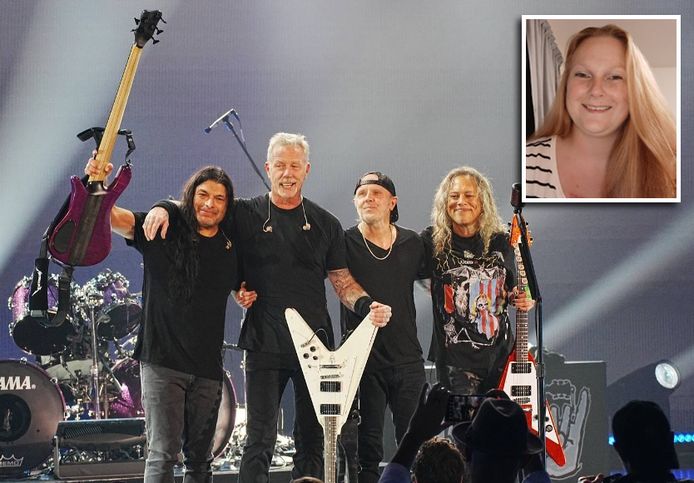 Alyssa (riquadro) e i suoi grandi idoli dei Metallica
