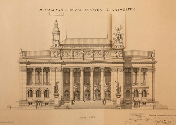 De originele plannen van het museum uit 1883.
