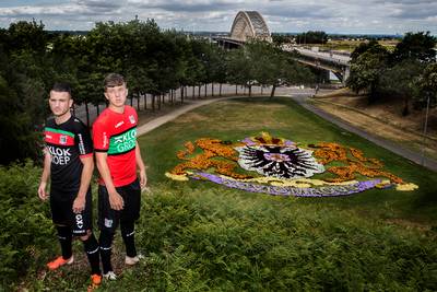 NEC dit seizoen in een overwegend zwart uitshirt