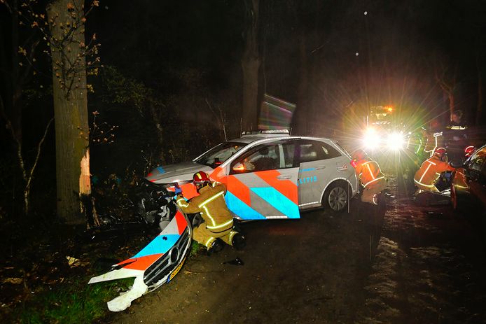 Twee agenten zijn gewond geraakt bij een ongeval in Bergeijk.