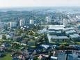 Impressie van de nieuwe Flora Campus Westland vanuit de lucht.