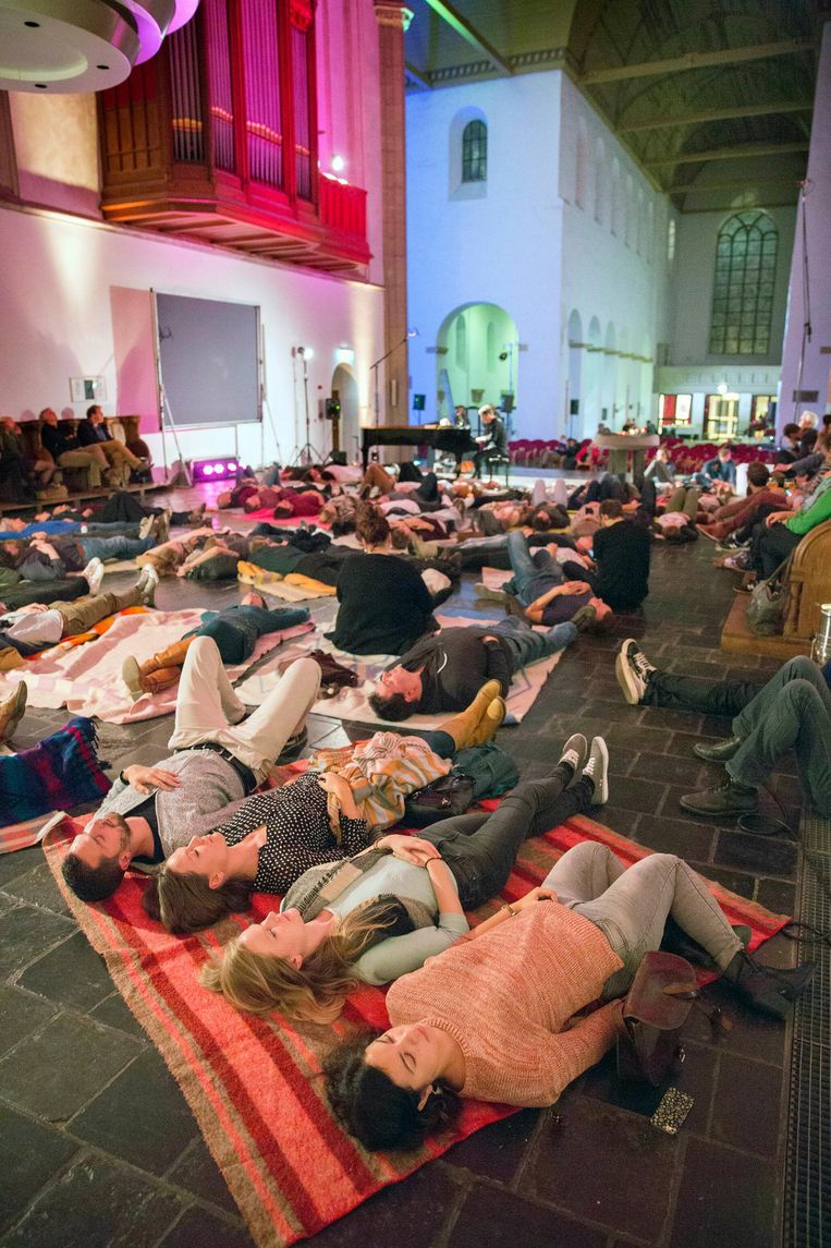 De muzikale finale van het Geestdrift Festival met pianist Charles-Henri Maulini. Beeld Werry Crone