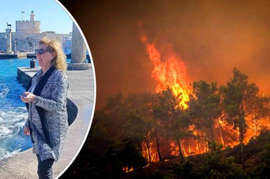 Marion uit Tilburg woont al 33 jaar op het nu door bosbranden getroffen Rhodos.