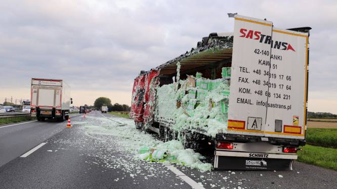 Flinke hoeveelheid purschuim op A15