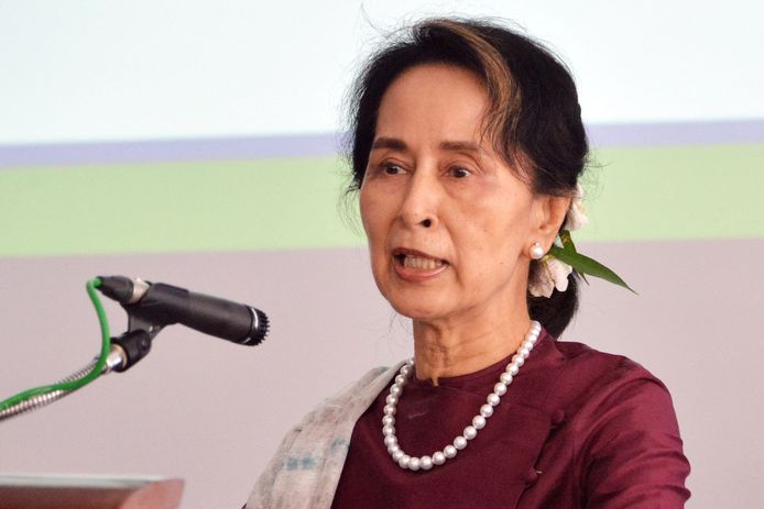 Archiefbeeld. Staatsleider Aung San Suu Kyi. De omstreden grondwet zorgde ervoor dat Aung San Suu Kyi geen president kon worden.