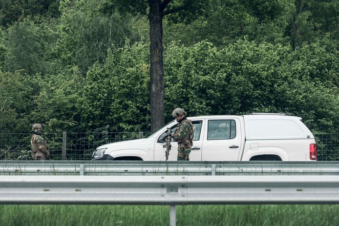 Zoekacties omtrent Jürgen Conings aan Nationaal park Hoge Kempen in Dilsen-Stokkem.