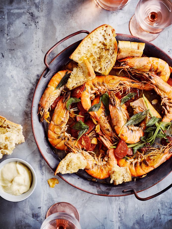 Gambas with chorizo ​​​​​​by Jelle Beeckman