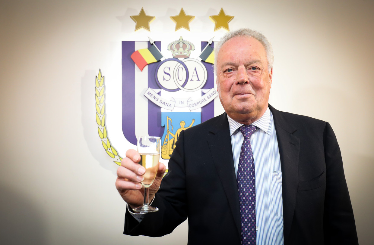 Roger Vanden Stock in 2018, bij zijn vertrek als voorzitter van RSC Anderlecht.  Beeld BELGA