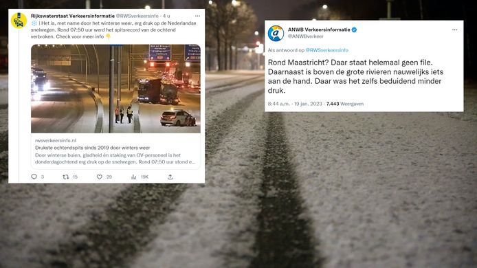 Het verschil tussen de ANWB en Rijkswaterstaat: de eerste neemt ook binnenwegen mee in de file-informatie.