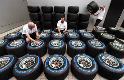 Nog maar drie kleuren op de Formule 1-banden