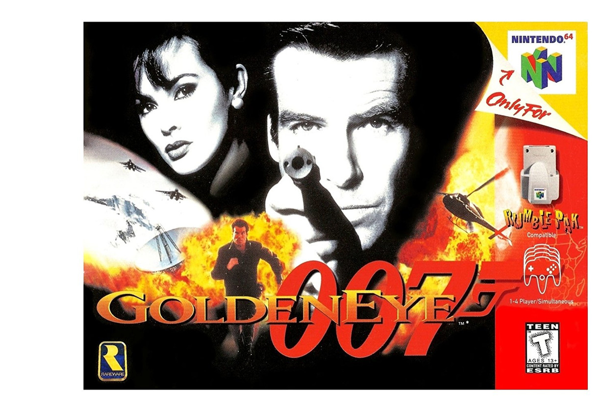 Cover image of GoldenEye 007, which was inappropriately linked to German censorship and therefore was not allowed to be sold.  rare picture
