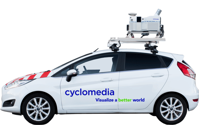 Met speciaal uitgeruste voertuigen maakt Cyclomedia 360 graden panoramafoto’s vanaf de openbare weg.