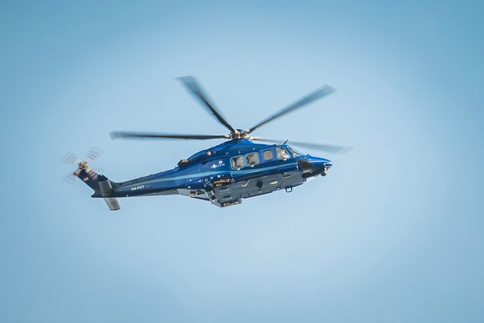 Een politiehelikopter.