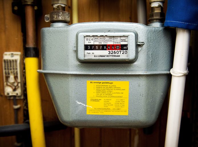 Een gasmeter in een woning.