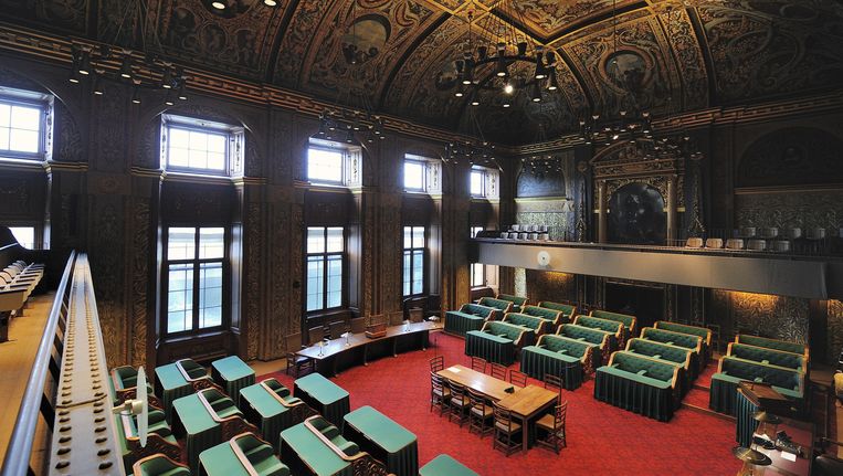 Interieur van de Eerste Kamer. Beeld anp