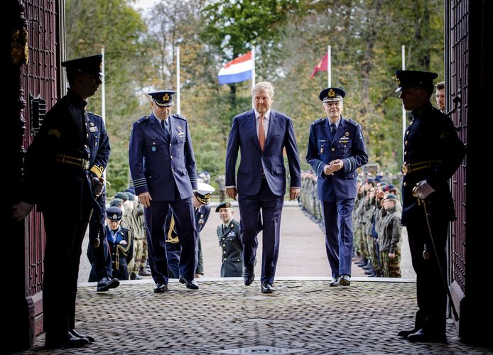 Koning Willem-Alexander tijdens de heropening van het Kasteel van Breda.