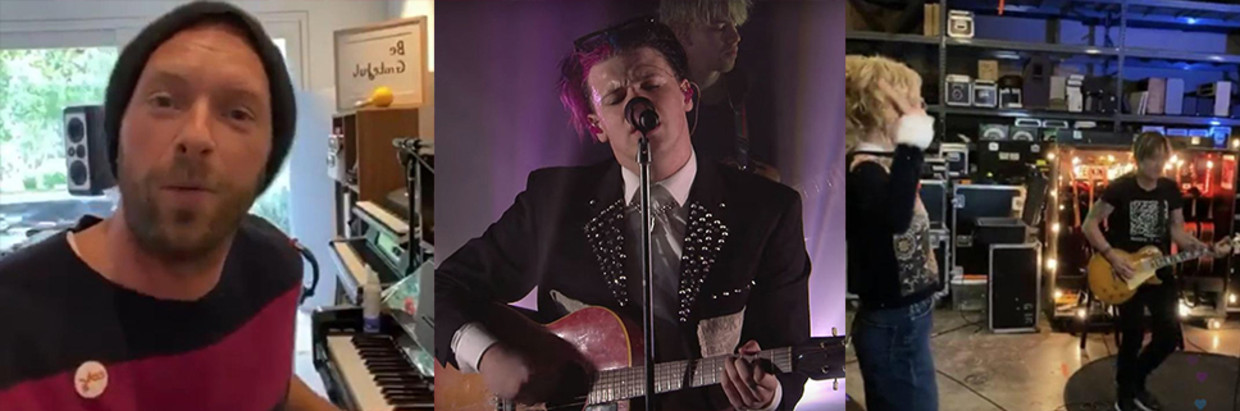 Chris Martin, Yungblud en Keith Urban treden op via livestreams. Beeld Humo