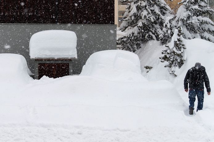 Ook dikke pakken sneeuw in Davos