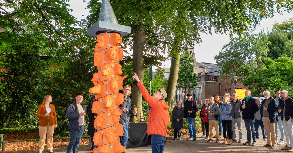Met hoge zuil vol gezichten komt kunst in Gilze laagdrempelig naar de mensen toe - BN DeStem