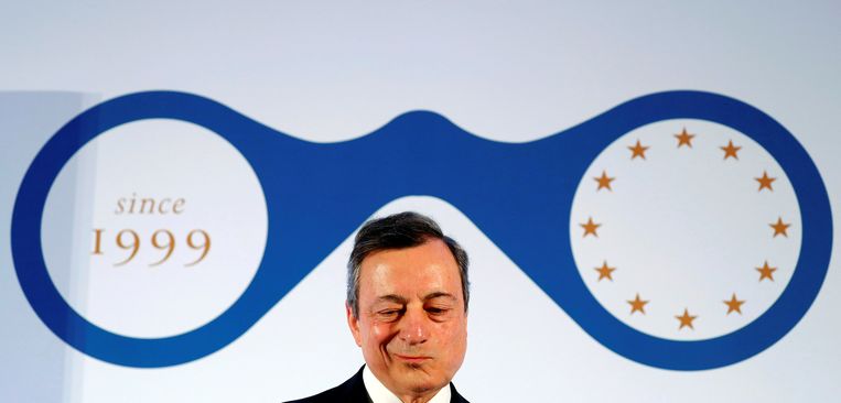 Mario Draghi, president van de Europese Centrale Bank (ECB). Beeld REUTERS