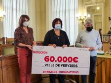 Mouscron fait un don de 60.000 euros à Verviers en faveur des sinistrés