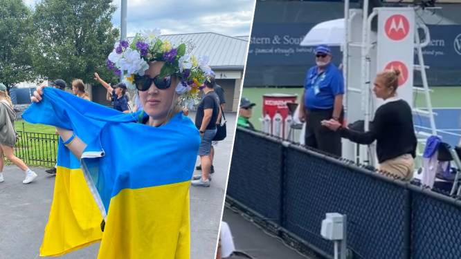Opschudding op tennistoernooi van Cincinnati: vrouw met Oekraïense vlag op de vingers getikt, uitleg van organisatie doet wenkbrauwen fronsen