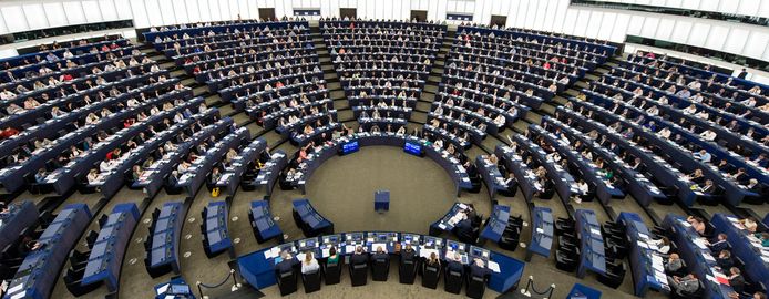 Het Europees parlement in Straatsburg.