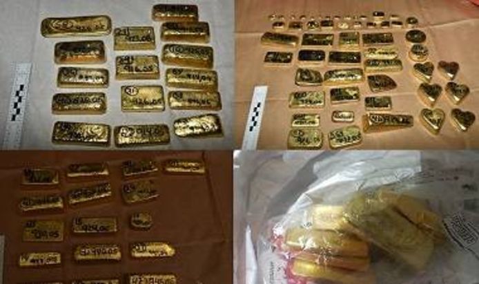 Ruim kilo goud met waarde van 4,5 euro onderschept op luchthaven in Buitenland | hln.be
