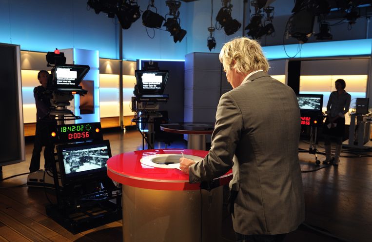 Tom Egbers in de studio van de NOS.
 Beeld ANP /  ANP XTRA